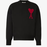 Ami Heart Sweater Zwart