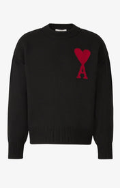Ami Heart Sweater Zwart