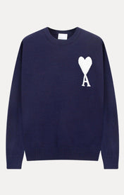 Ami Heart Sweater Marineblauw