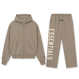 Fear of god essentials zip up tracks suit