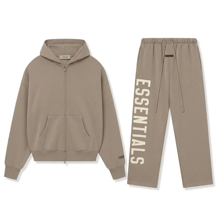 Fear of god essentials zip up tracks suit