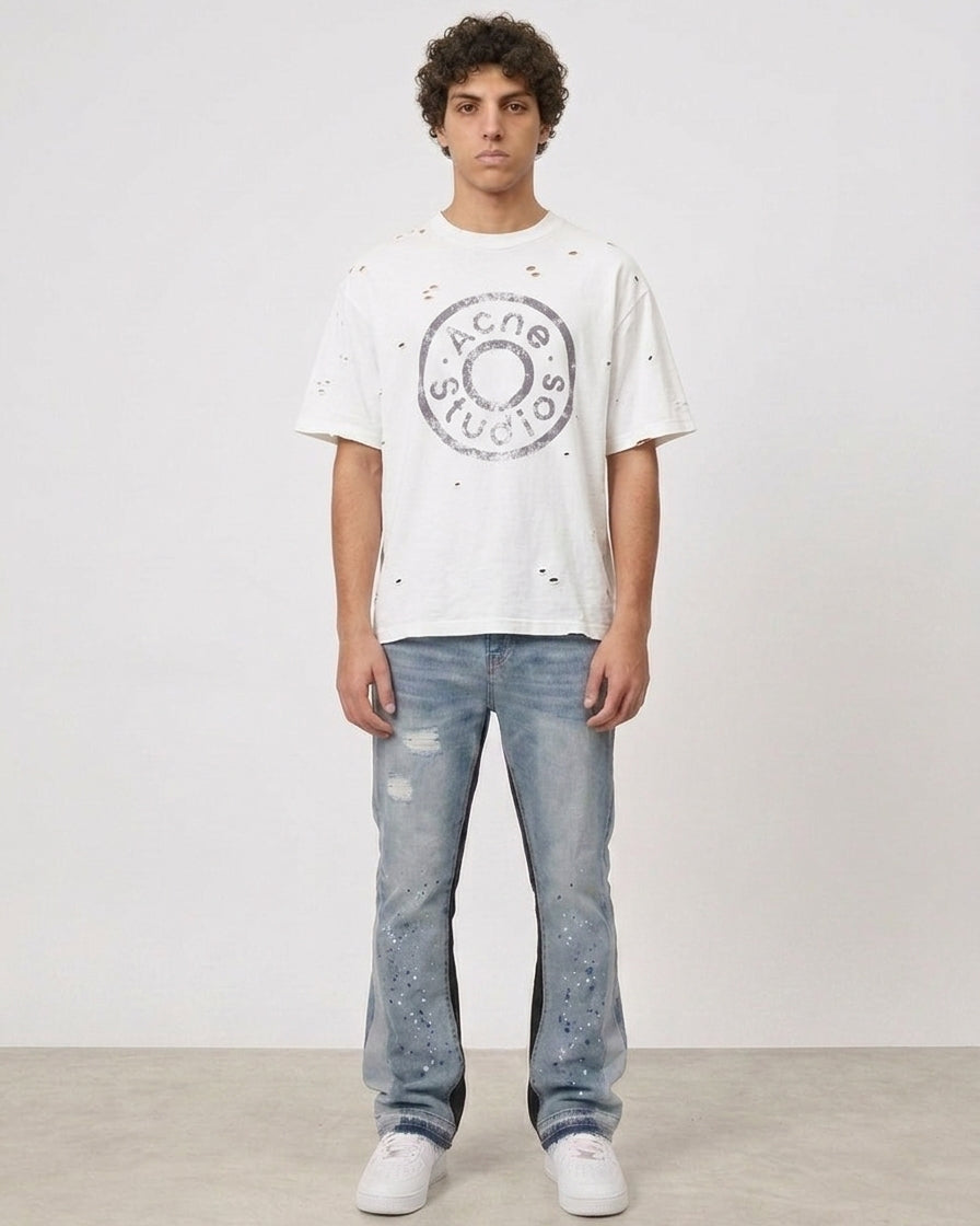Acne Studios Distressed Logo T-Shirt