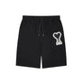 DETAIL HEART SHORTS - Black White
