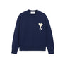 Ami Paris Heart Logo Sweater - Navy
