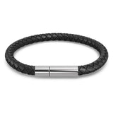 Blaze - Bracelet Leather Black/Silver