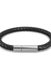 Blaze - Bracelet Leather Black/Silver
