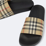 Burberry Slippers - Zwart/Beige
