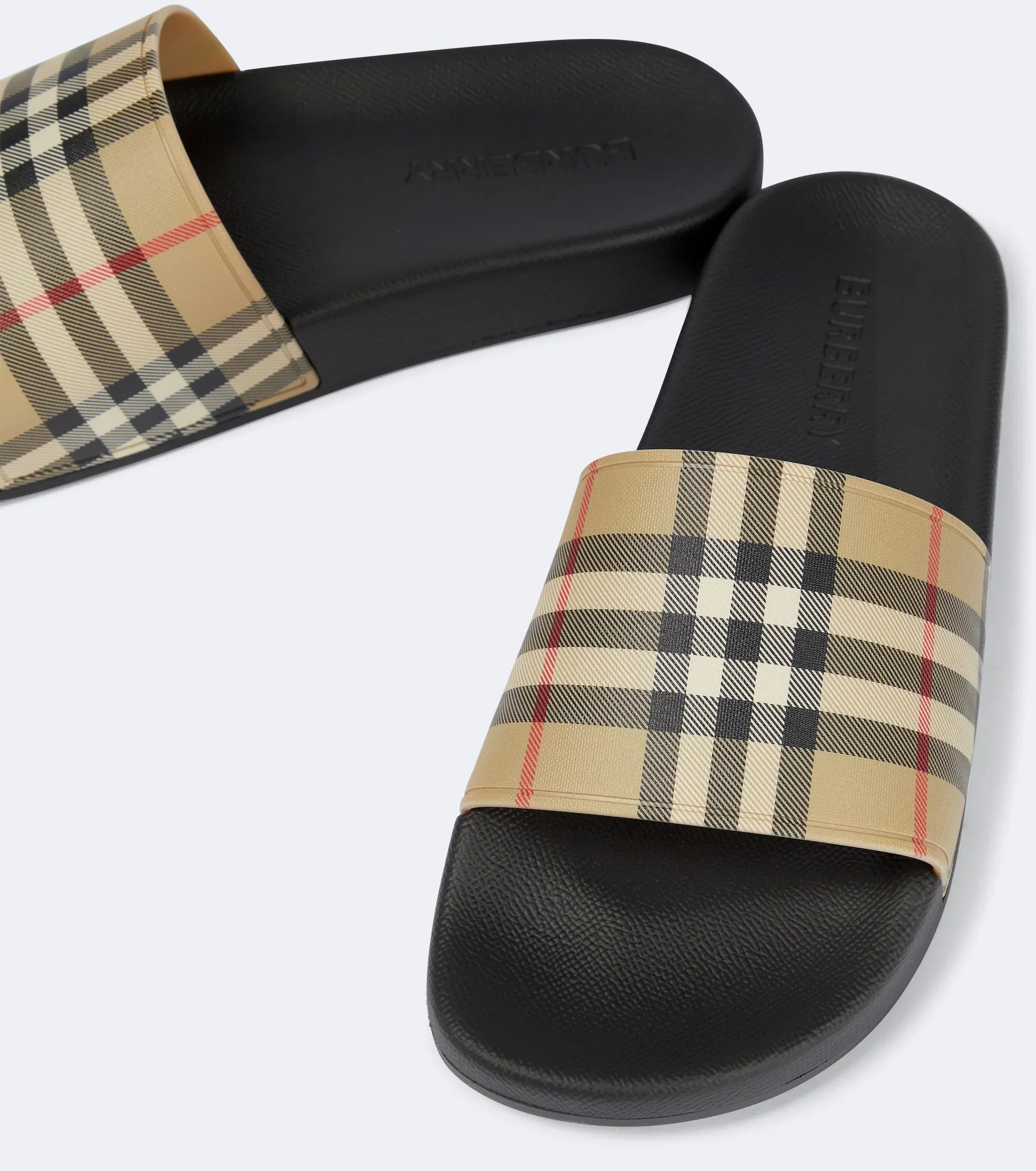 Burberry Slippers - Zwart/Beige
