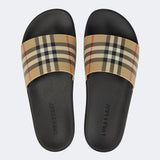 Burberry Slippers - Zwart/Beige