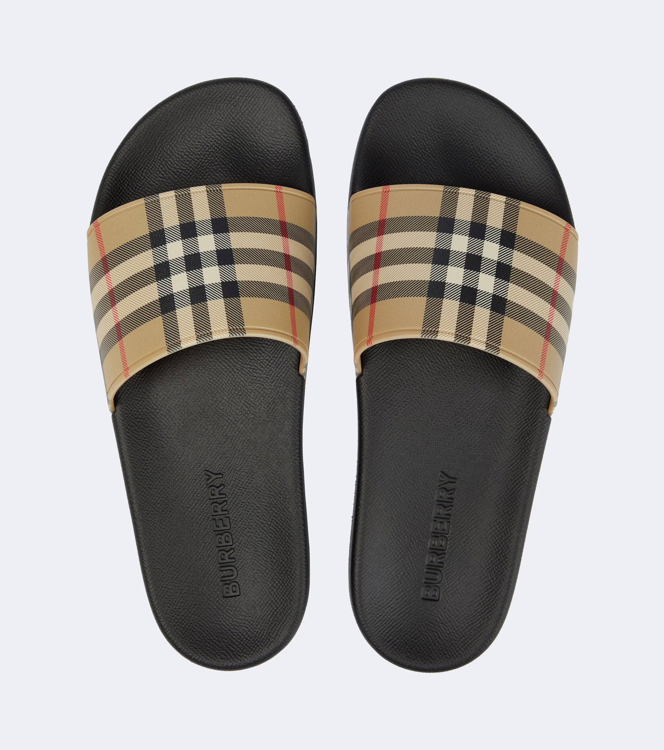 Burberry Slippers - Zwart/Beige
