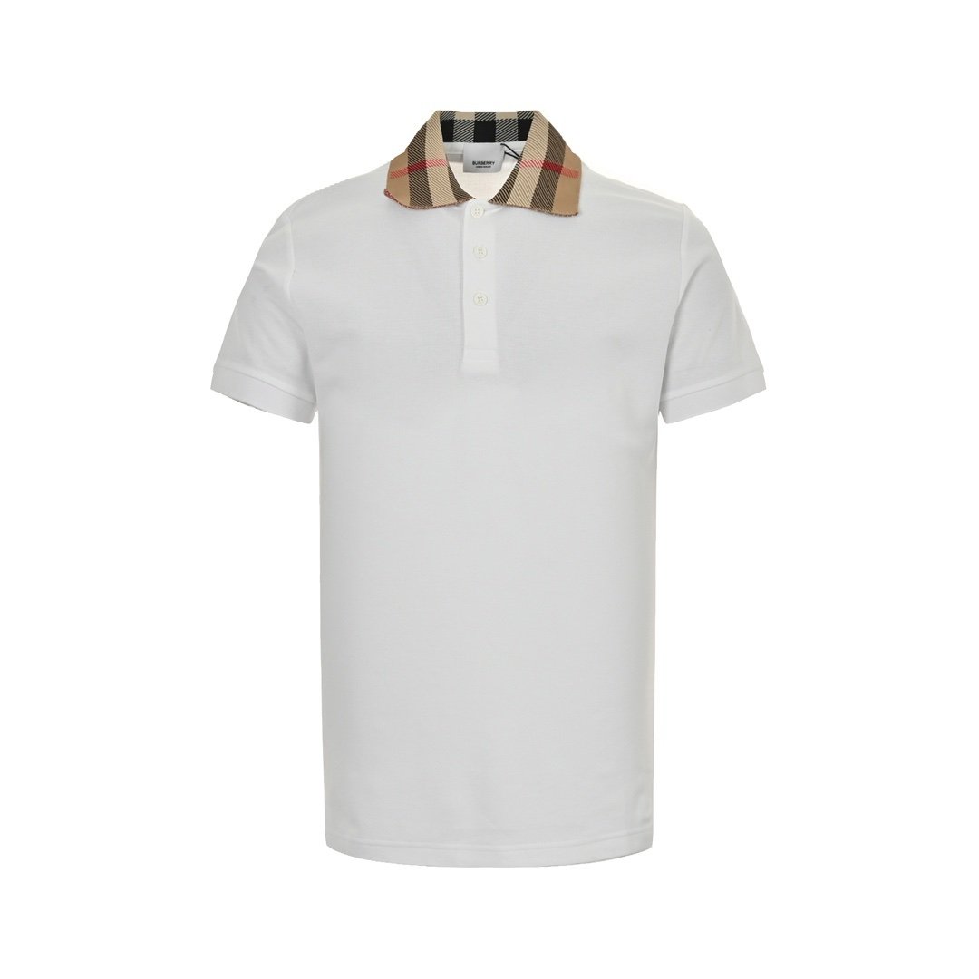 Burberry Cody Check Polo Shirt White
