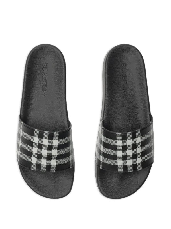 Burberry Slippers - Zwart/Grijs