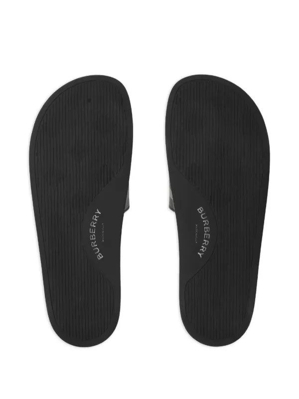 Burberry Slippers - Zwart/Grijs