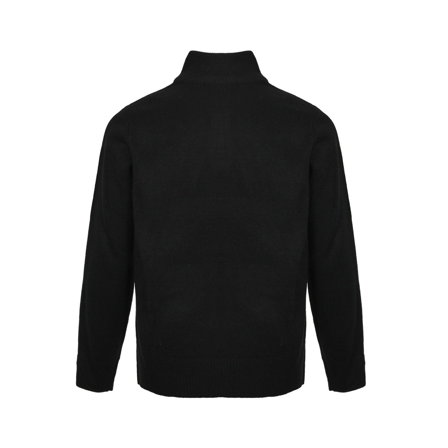 Celine Logo-Embroidered Wool & Cashmere Blend Half Zip Black