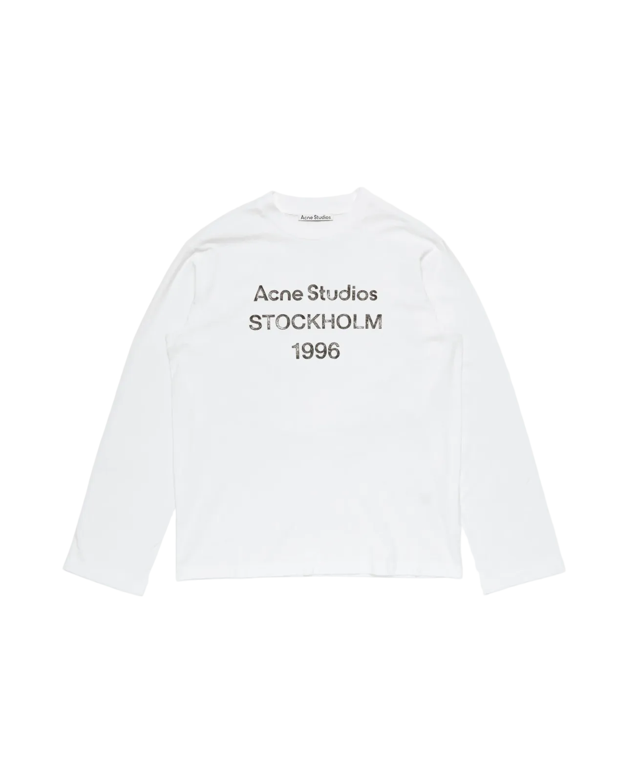 Acne Studios Edden U 1996 Long Sleeve T-Shirt - Wit - Wit