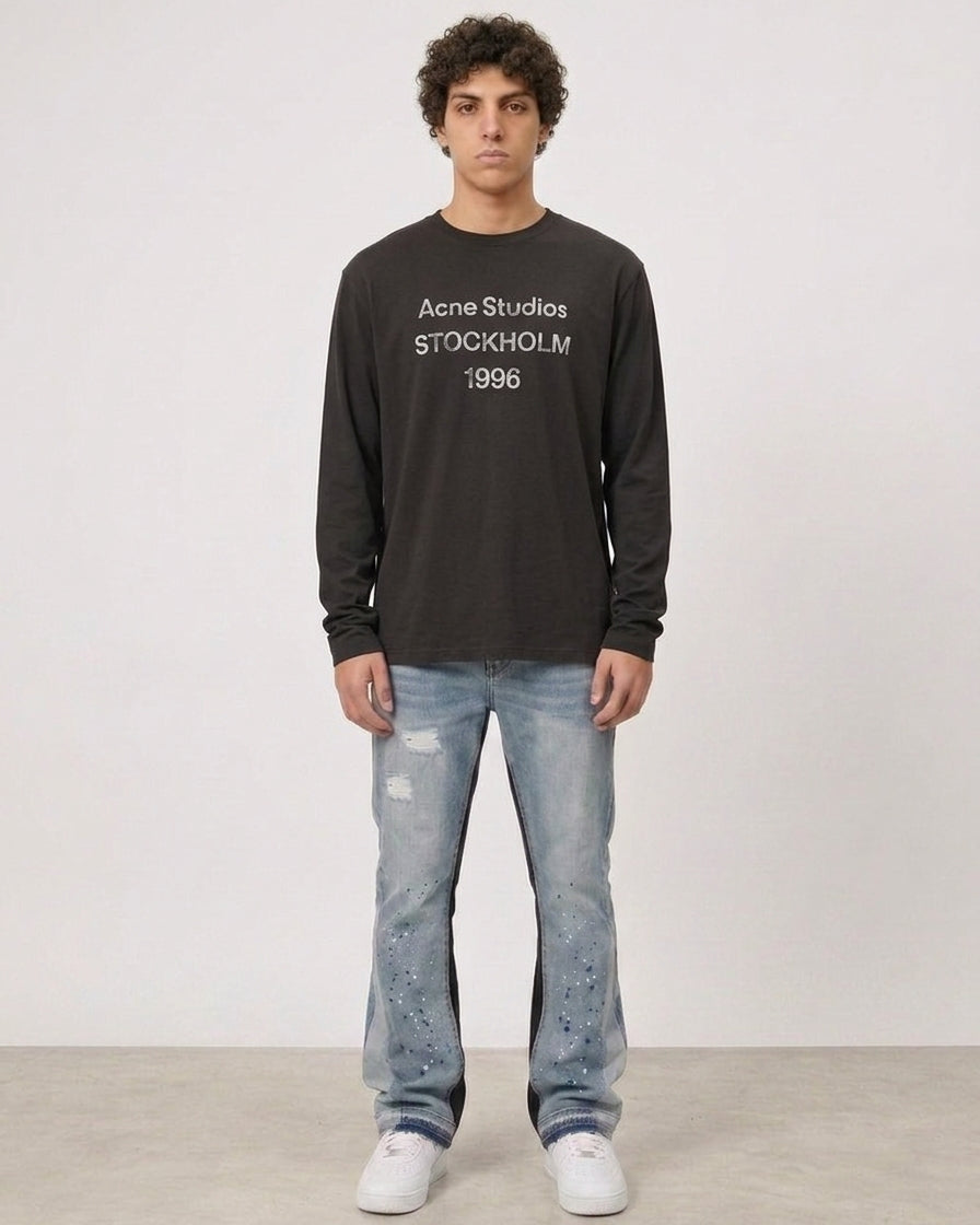 Acne Studios Edden U 1996 Long Sleeve T-Shirt - Zwart - Zwart
