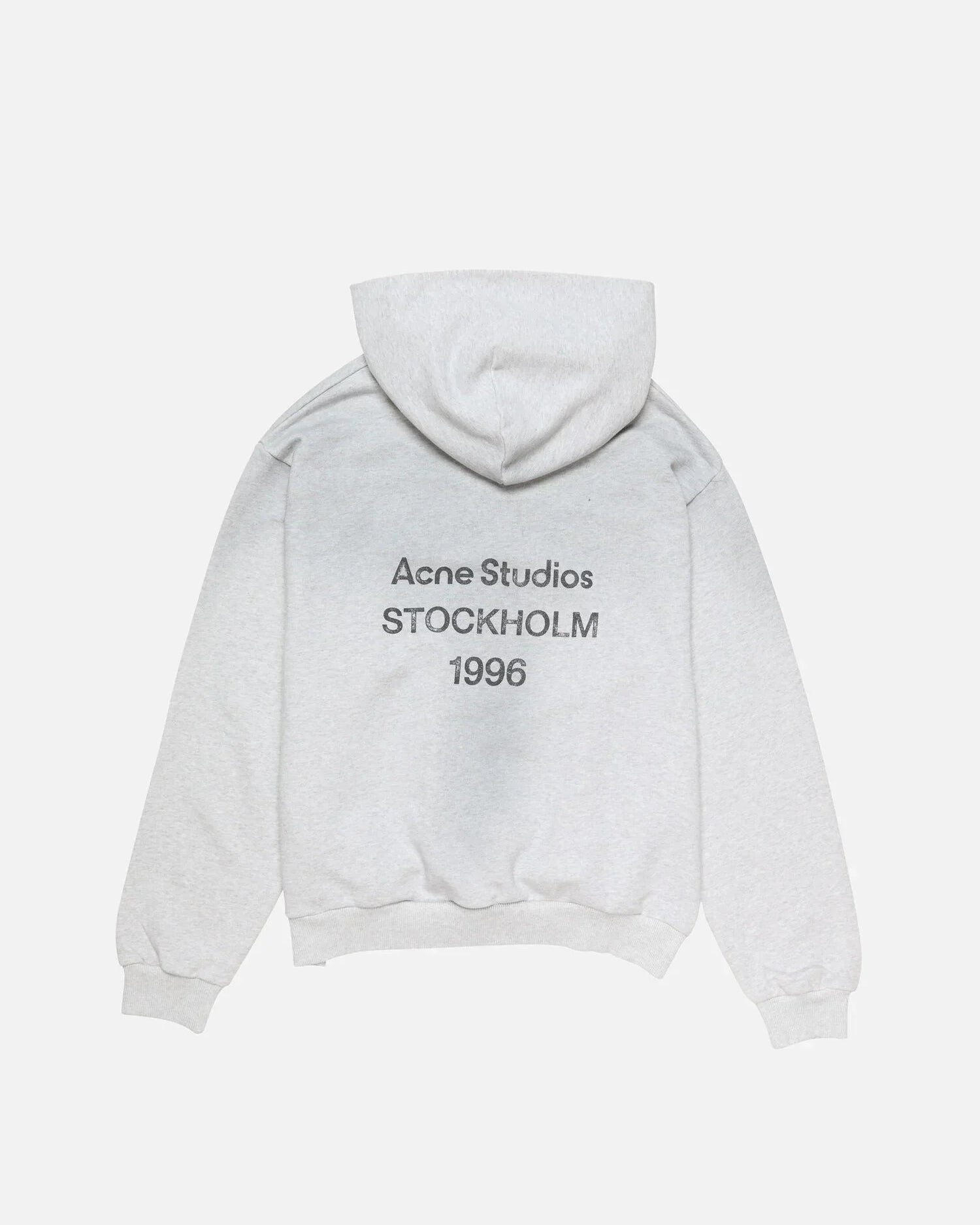 Acne Studios Fleece Logo Hoodie - Grijs - Grijs