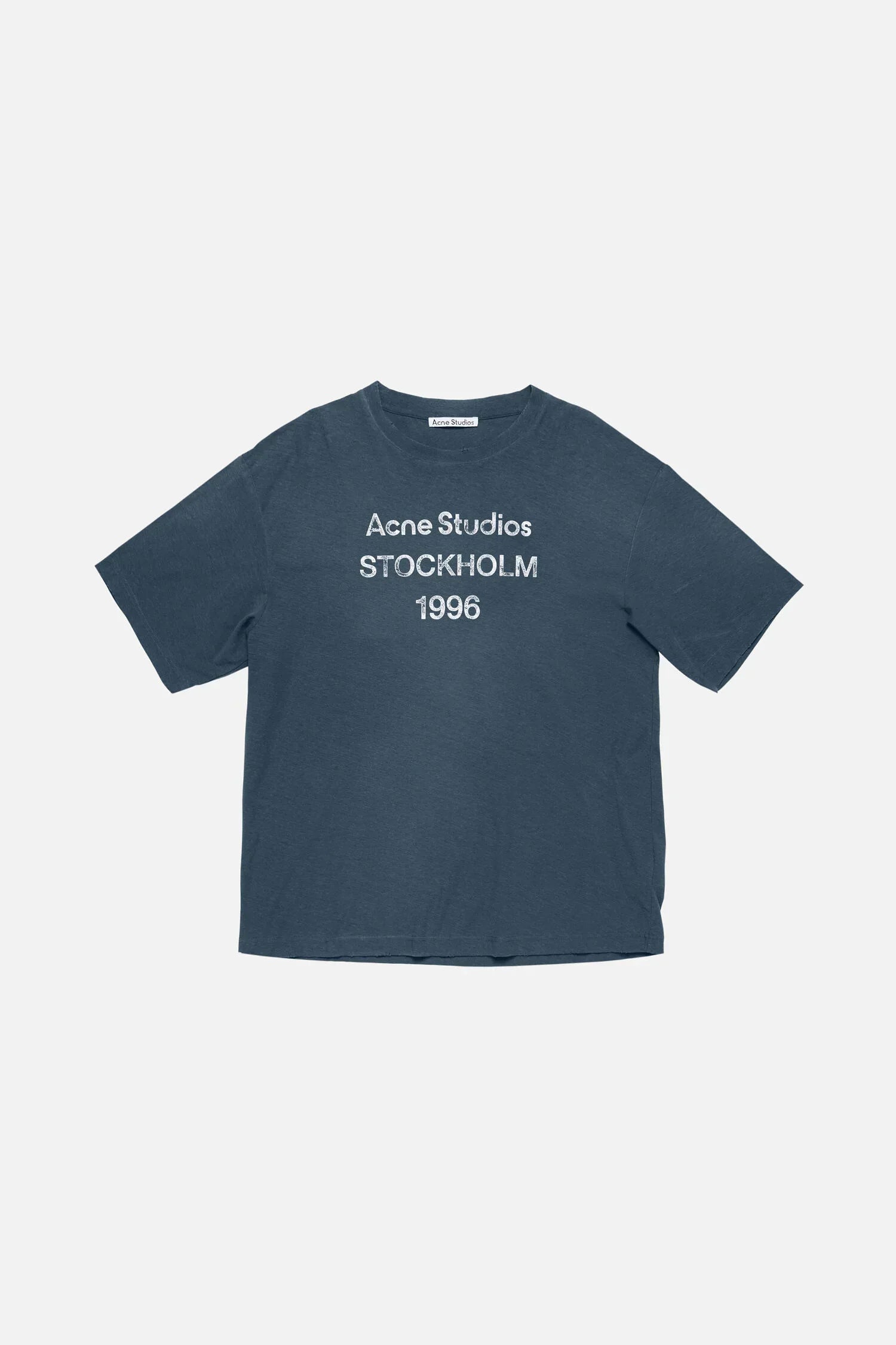 Acne Studios Sprayed Logo T-Shirt - Blauw - Blauw