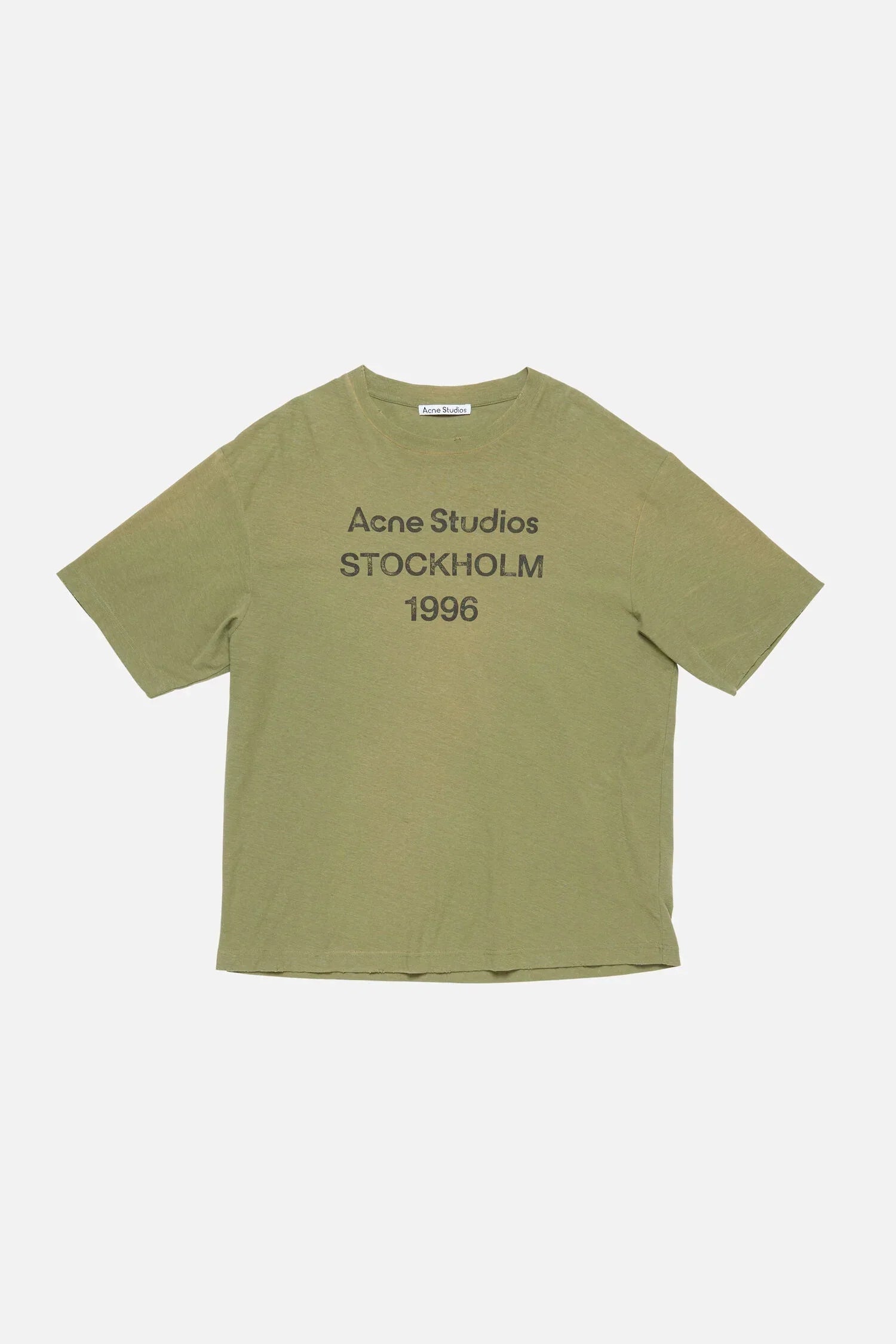 Acne Studios Sprayed Logo T-Shirt - Groen - Groen
