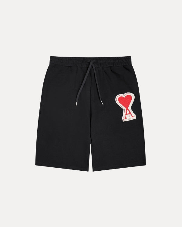 DETAIL HEART SHORTS - Black Red - Black Red