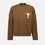 Ami Paris Heart Logo Sweater - Bruin