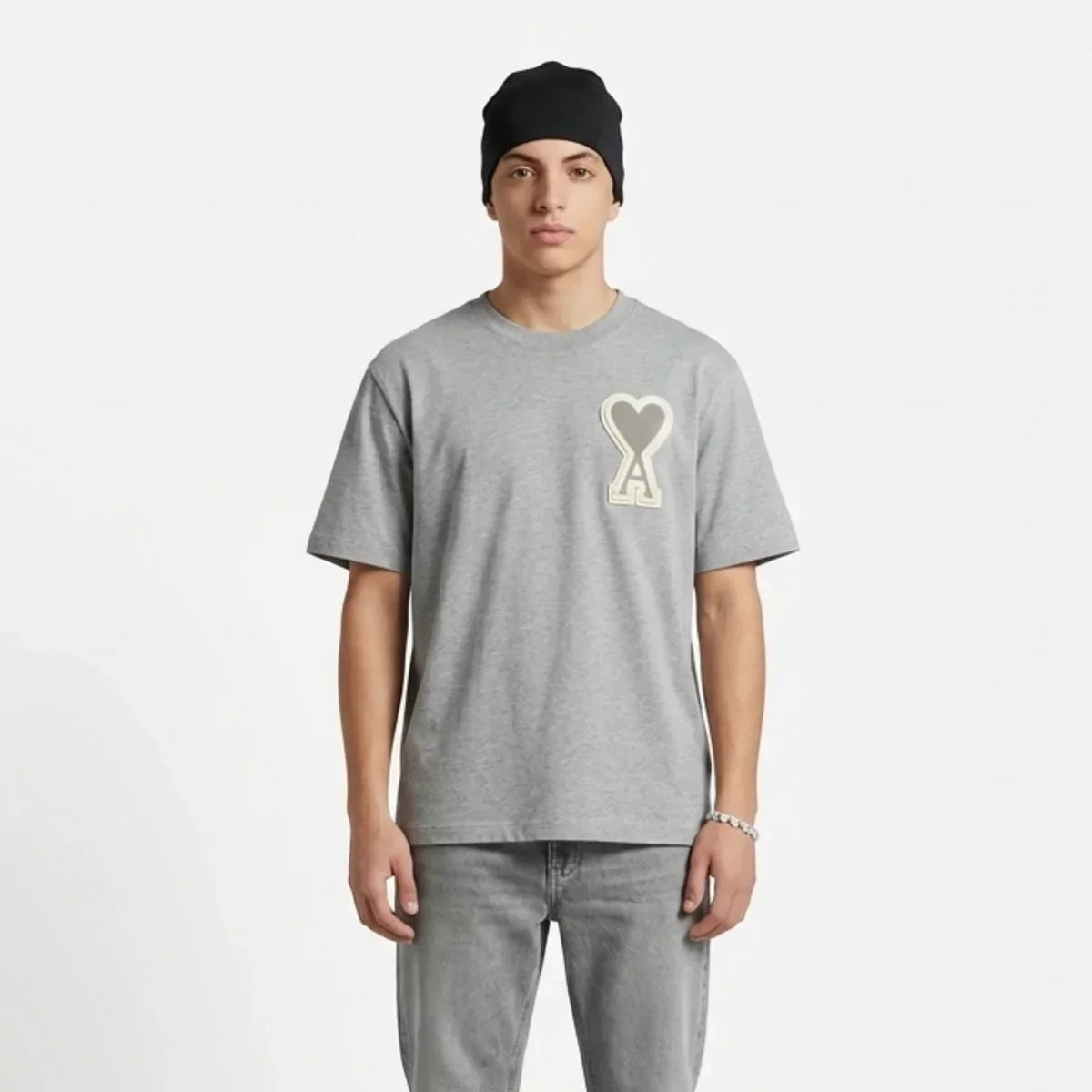 Ami Paris T-Shirt - Grijs - Grijs