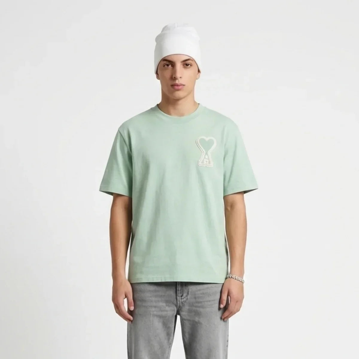 Ami Paris T-Shirt - Lichtgroen - Lichtgroen