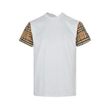 Burberry Check Sleeve T-Shirt - Zwart/Wit - Wit - Wit