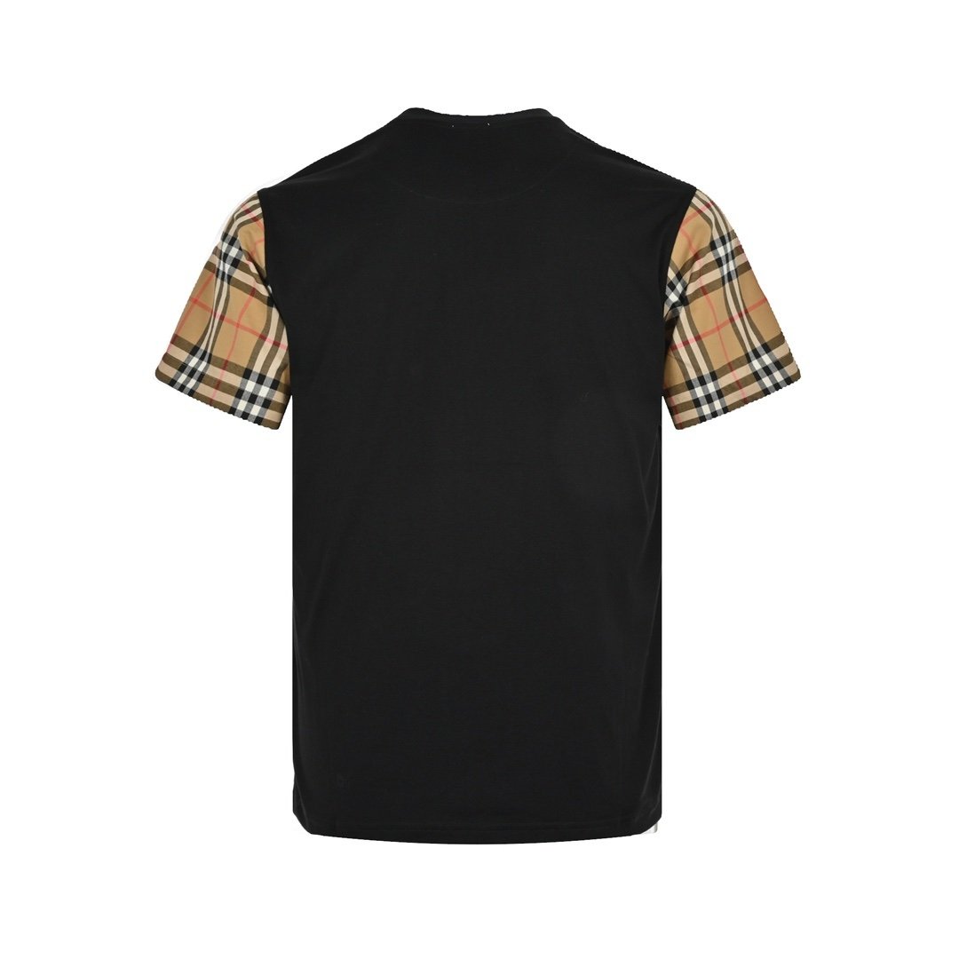 Burberry Check Sleeve T-Shirt - Zwart/Wit - Wit - Wit