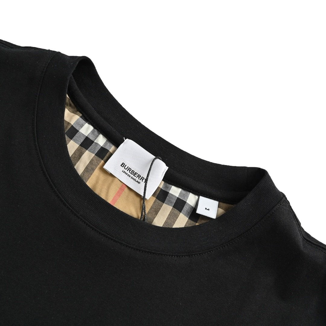 Burberry Check Sleeve T-Shirt - Zwart/Wit - Wit - Wit