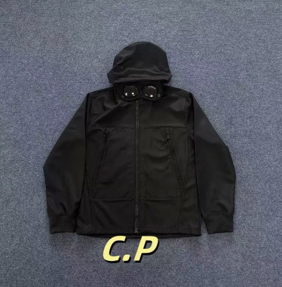 CP COMPANY SOFTSHELL JACKET - Black - Black