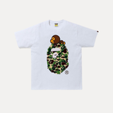 SLEEPY APE TEE - White/Green - White/Green