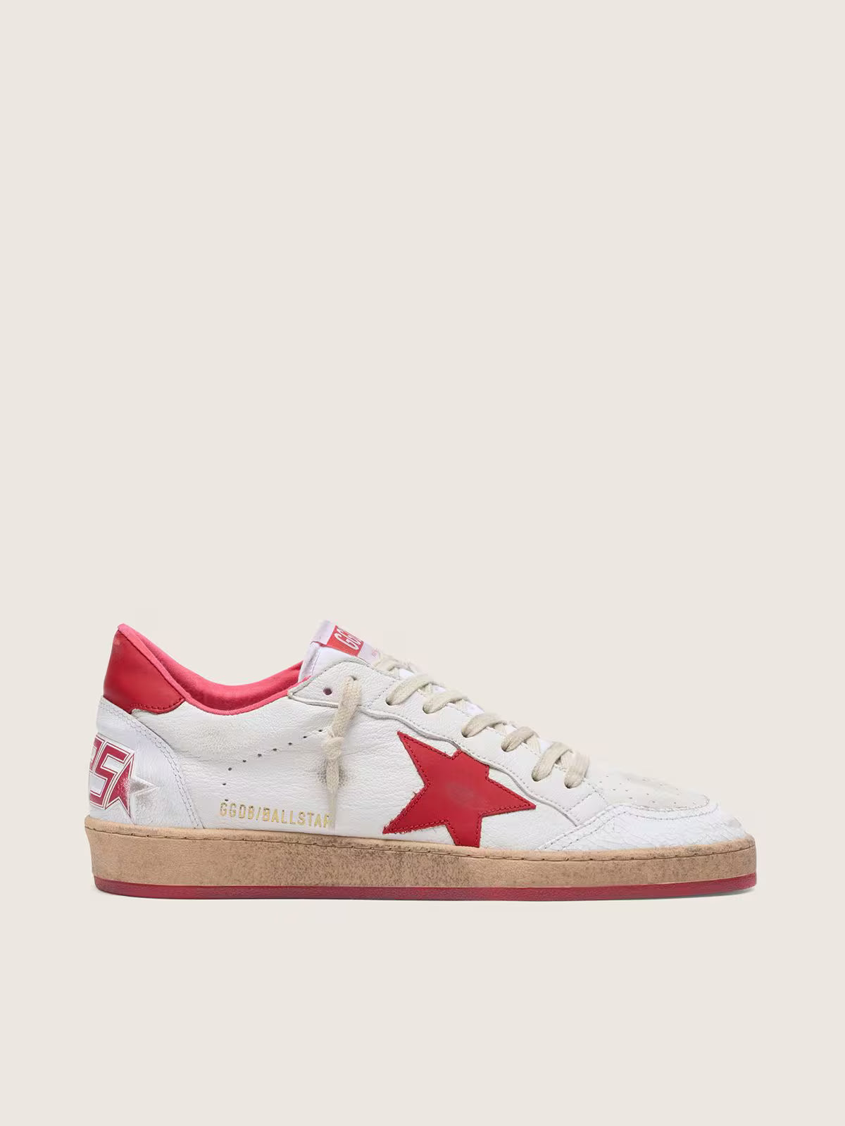 Golden Goose Ball-Star Heren - Wit/Rood - Wit/Rood