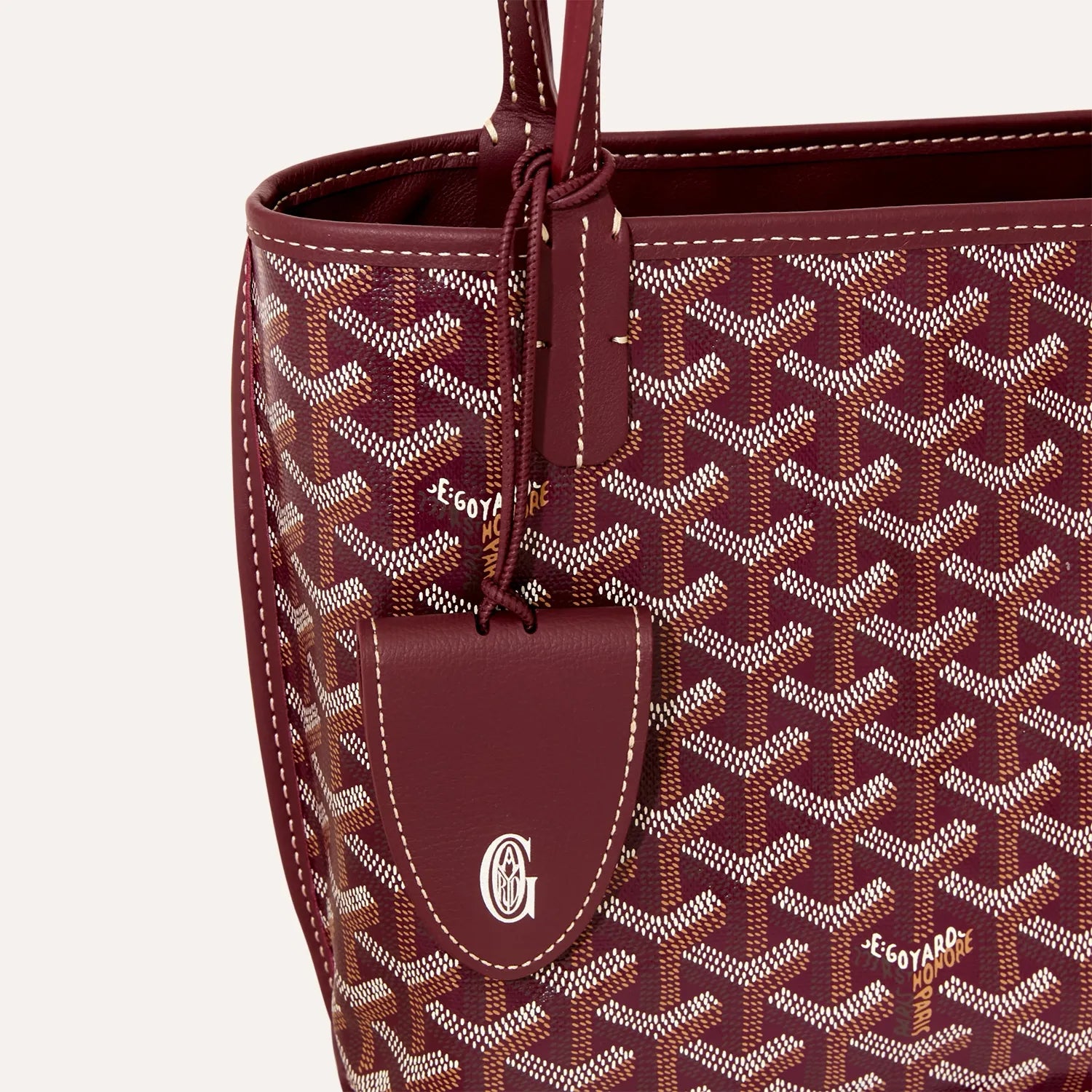 Goyard Anjou Mini Tas - Bordeaux Rood - Bordeaux Rood