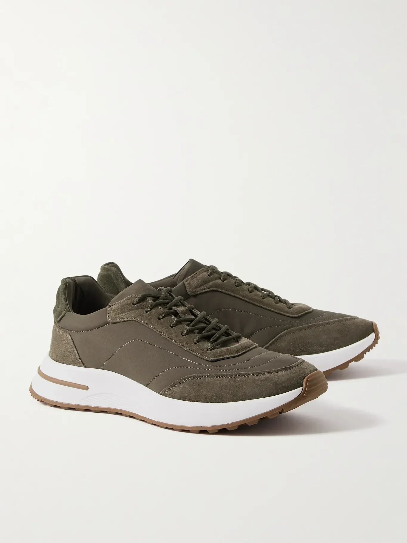 Loro Piana Week End Walk Sneaker Microfibre - Storm System - Groen - Groen