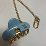 Louis Vuitton LV Hair Clip – Pink, Cream, Black & Blue - Light Blue