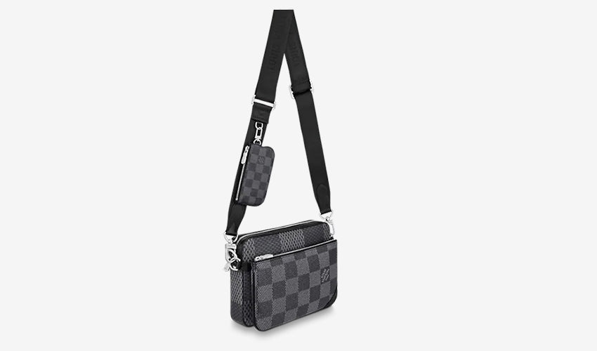 Louis Vuitton Monogram Crossbody Tas - Grijs - Grijs