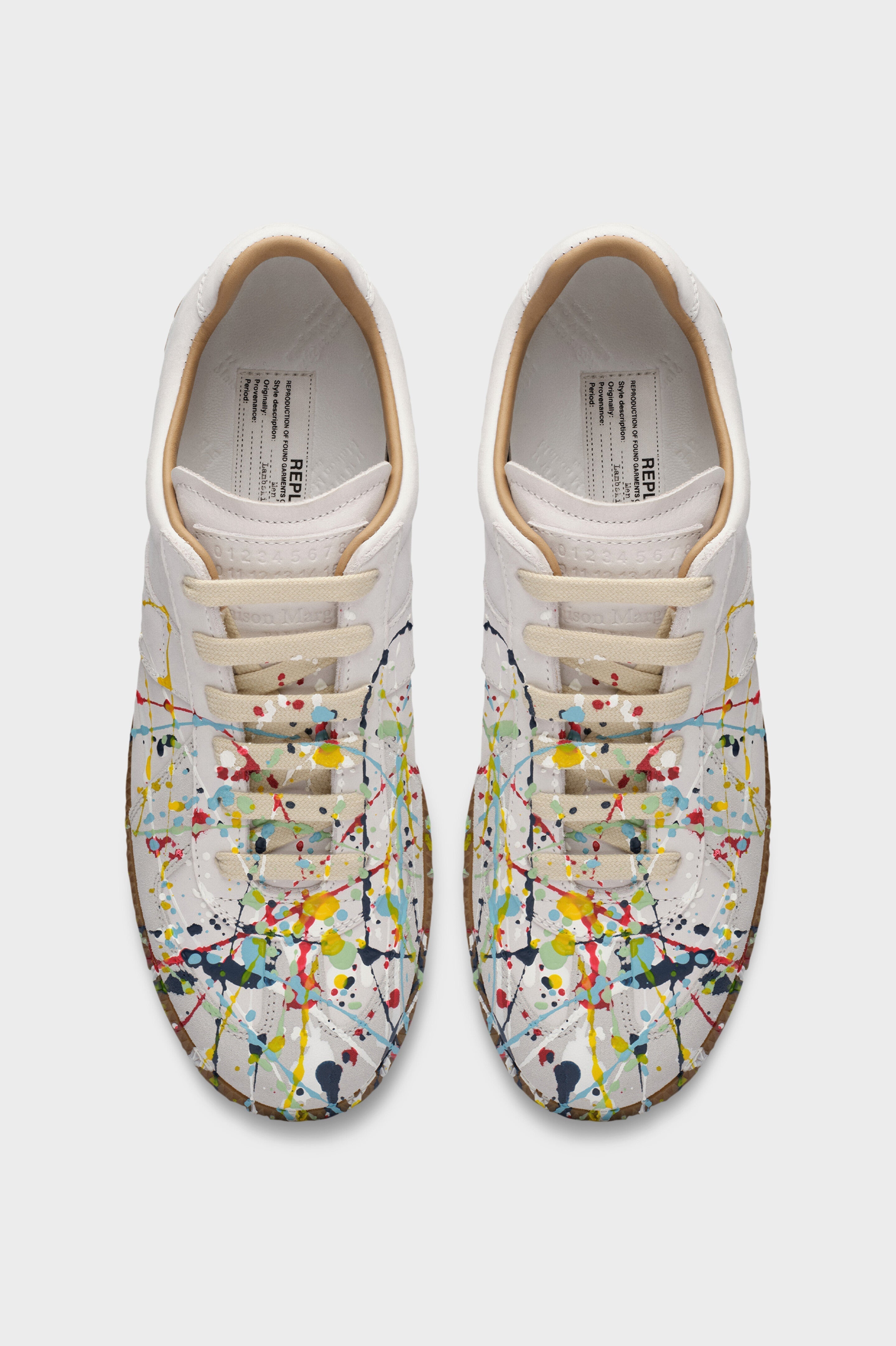 Maison Margiela Verf Replica Sneakers - Zwart - Zwart