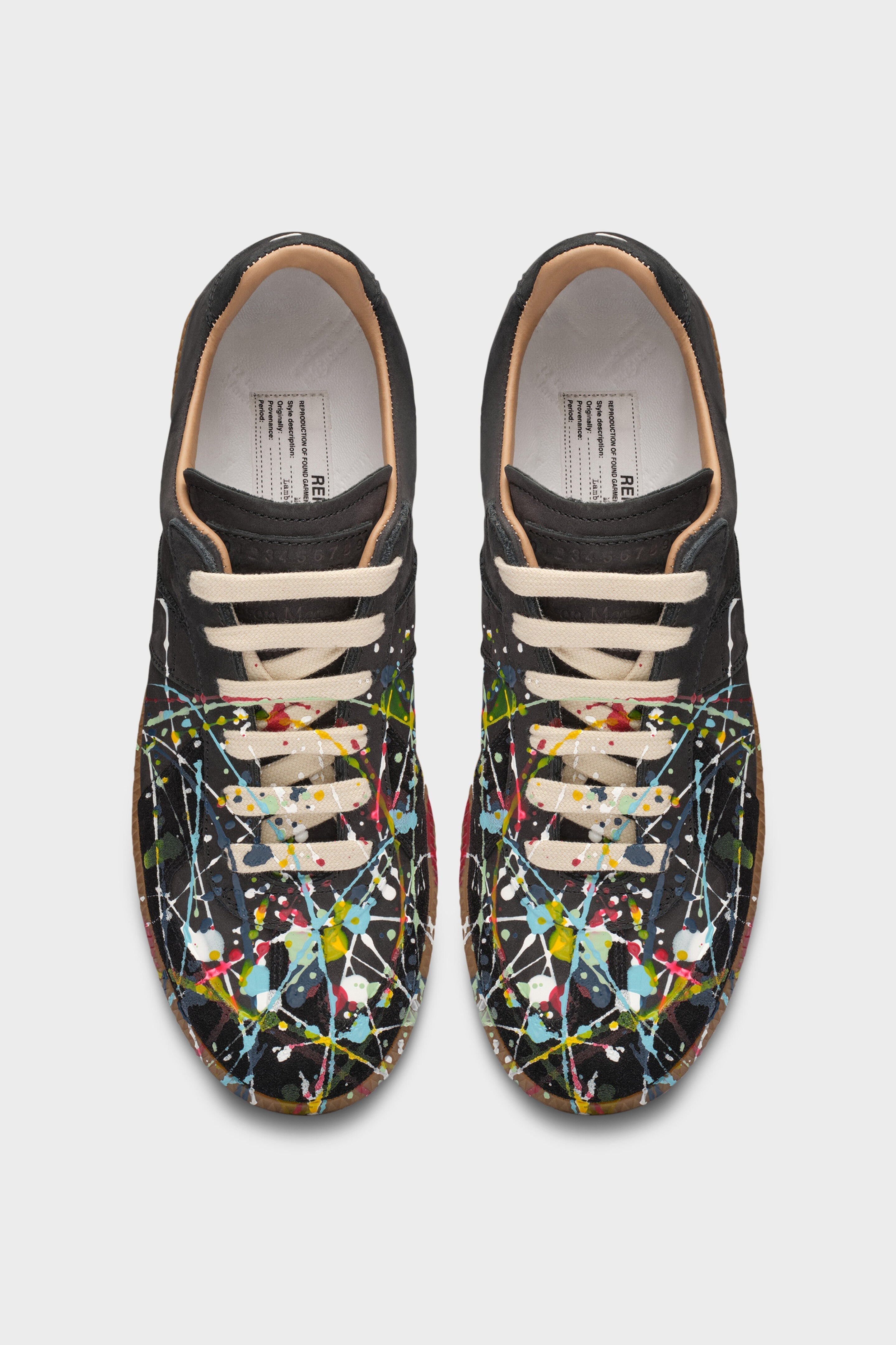 Maison Margiela Verf Replica Sneakers - Zwart - Zwart