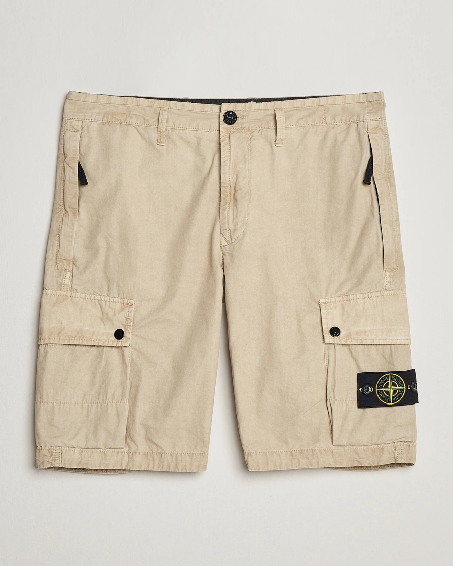 STONE ISLAND KORTE BROEK - Wit - Wit