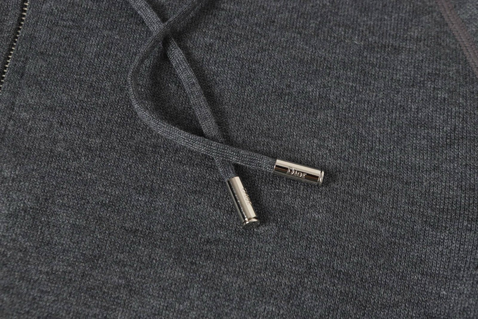 Dior Cashmere Hooded Jacket Grey