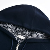Dior Cashmere Hooded Jacket Navy Blue