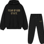 Fear of God Essentials State Set – Heather Grey | Hoodie & Jogger - Zwart