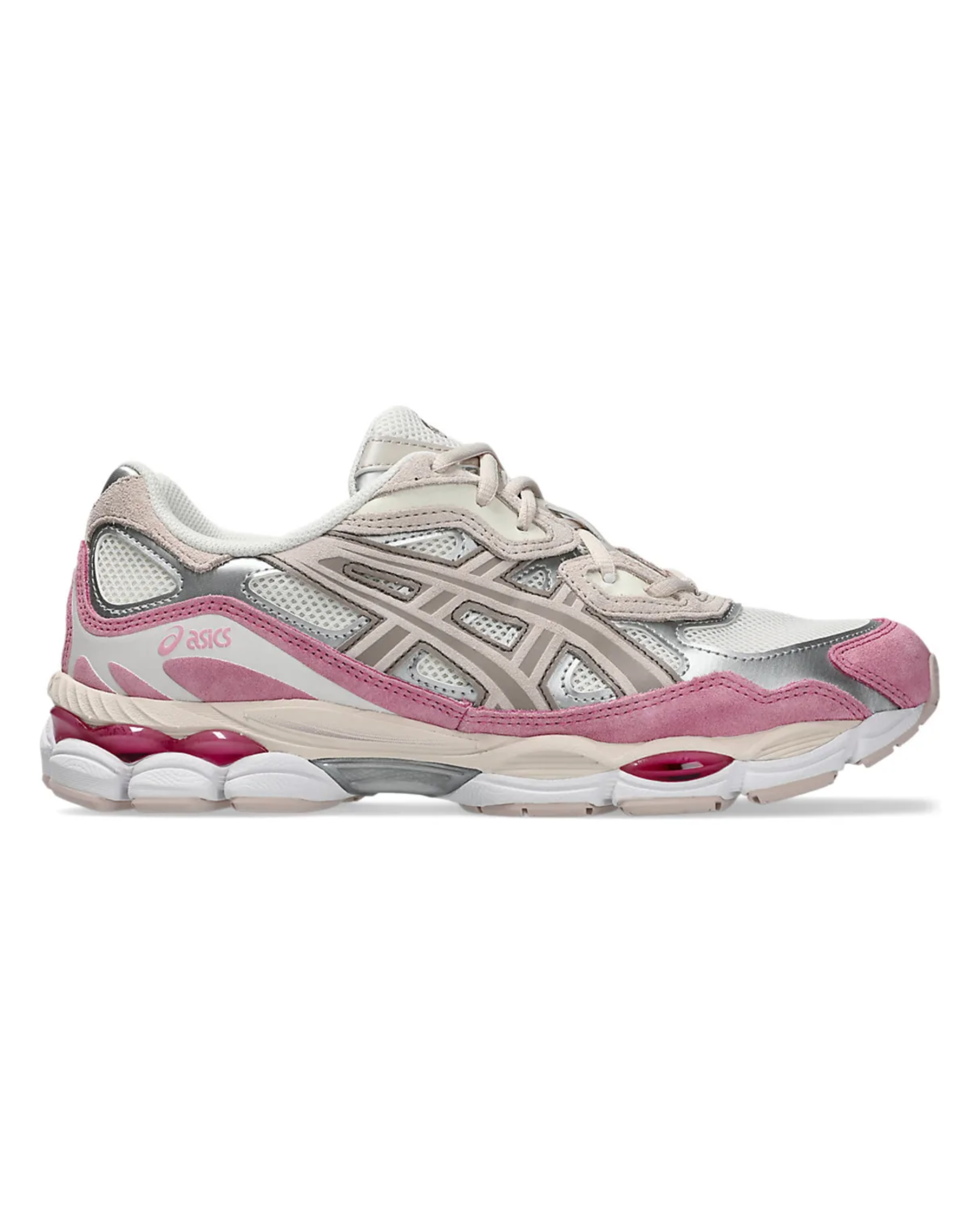 Asics Gel Nyc Strawberries And Cream - Beige Pink — productfoto op witte achtergrond — brongetrouwe fotobewerking 2026-10-02