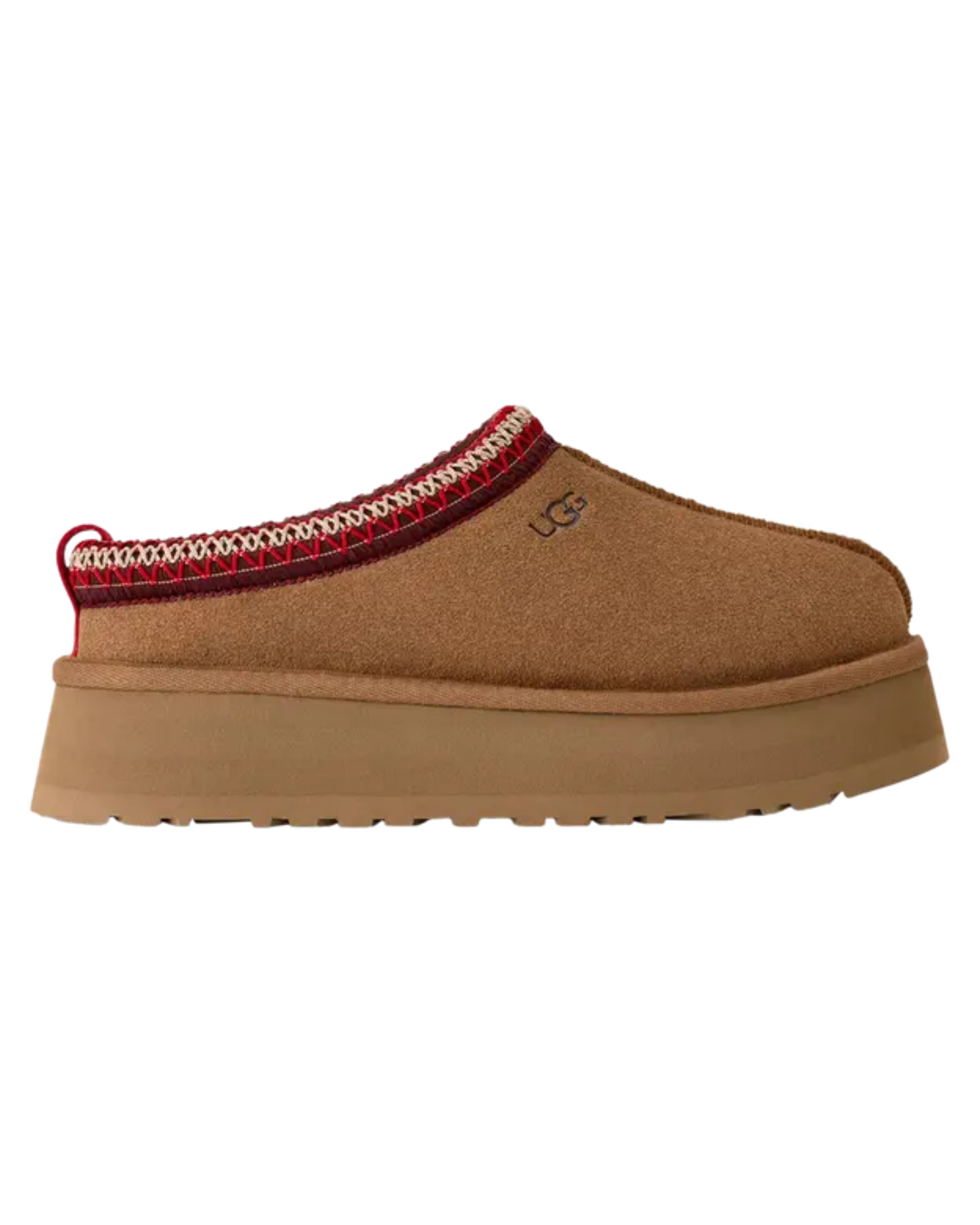 UGG Tazz Chestnut - Cognac — productfoto op witte achtergrond — brongetrouwe fotobewerking 2026-10-02