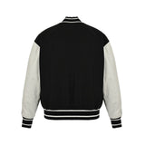 Givenchy Logo Jacket Varsity Jack In White Black Leather