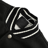 Givenchy Logo Jacket Varsity Jack In White Black Leather