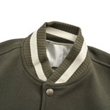 Givenchy Logo Jacket Varsity Jack In White Green Leather