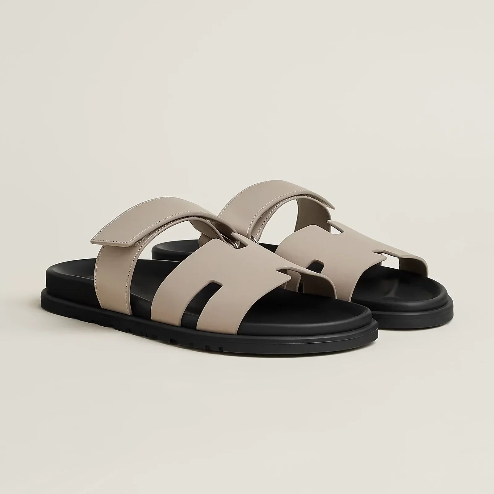 Hermes Slippers - Beige
