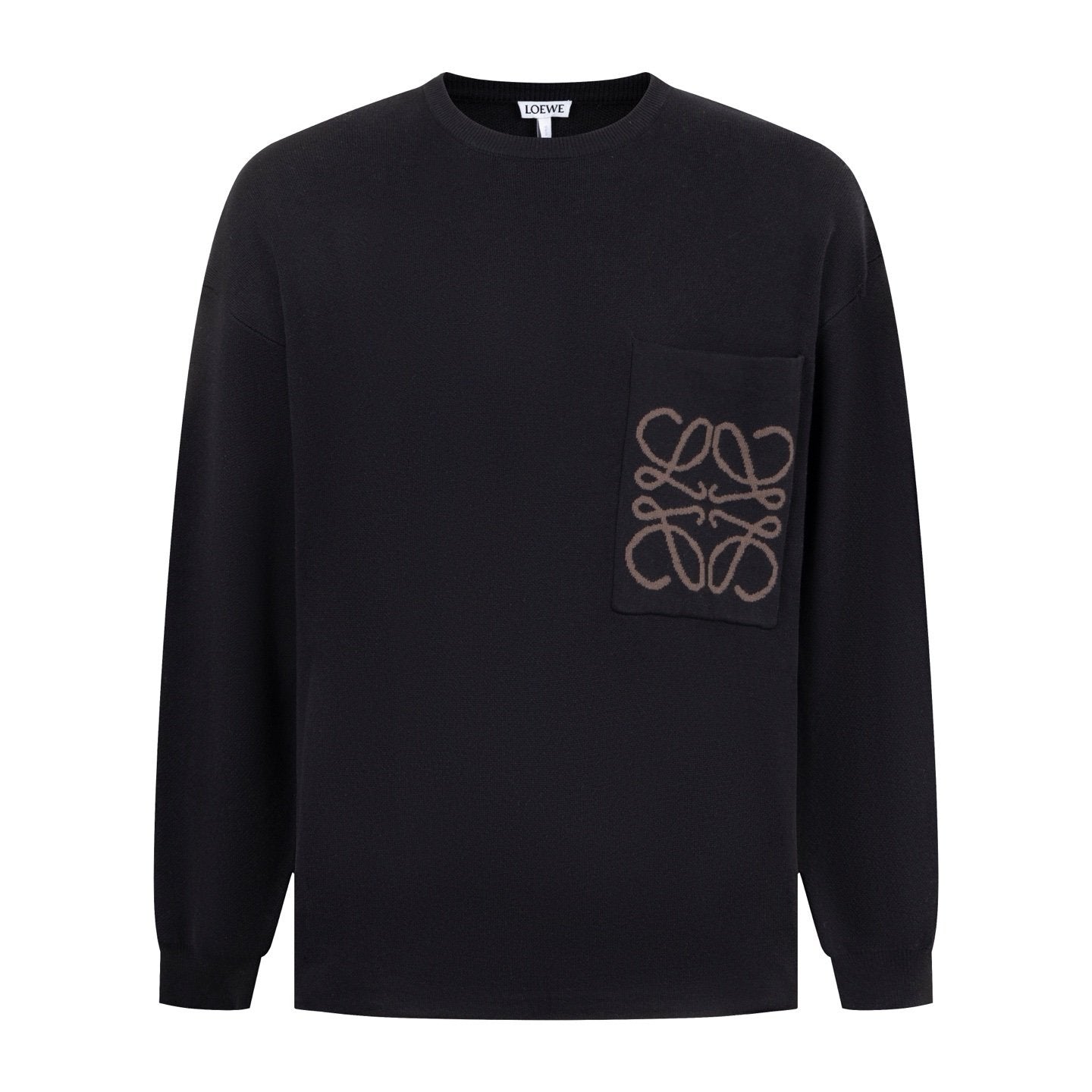 Loewe Anagram Sweater In Cotton Blend Black